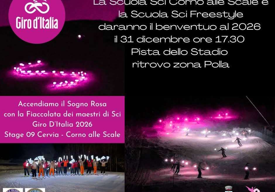 31 dicembre fiaccolata notturna  sugli sci